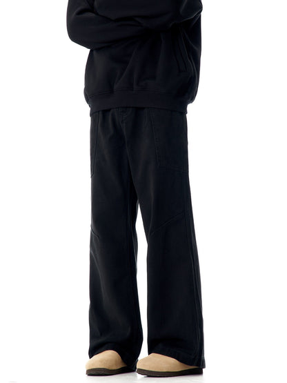 Cardydony Women's Diagonal-Cut Wide-Leg Cotton Pants