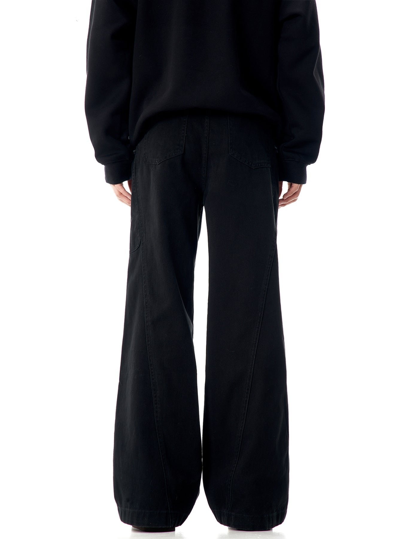 Cardydony Women's Diagonal-Cut Wide-Leg Cotton Pants