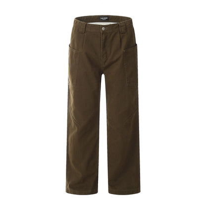 Cardydony Women's Diagonal-Cut Wide-Leg Cotton Pants