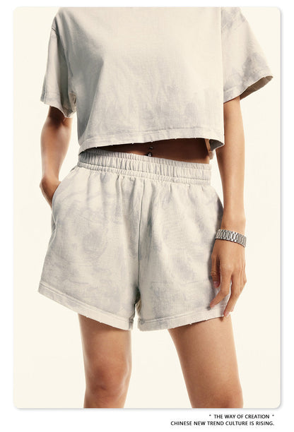 Cardydony Women's Stone Wash Athleisure Shorts | Premium Street Collection