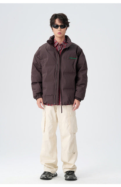 Cardydony "Impressionism" Print Stand Collar Down Jacket