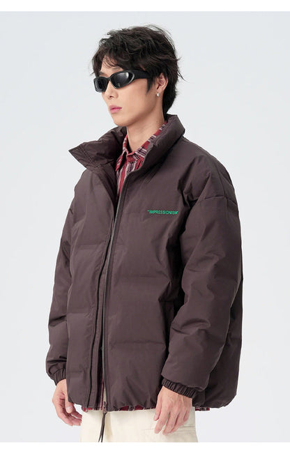 Cardydony "Impressionism" Print Stand Collar Down Jacket