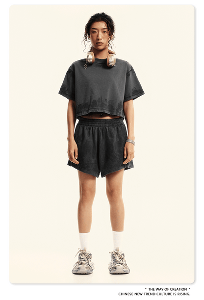 Cardydony Women's Stone Wash Athleisure Shorts | Premium Street Collection