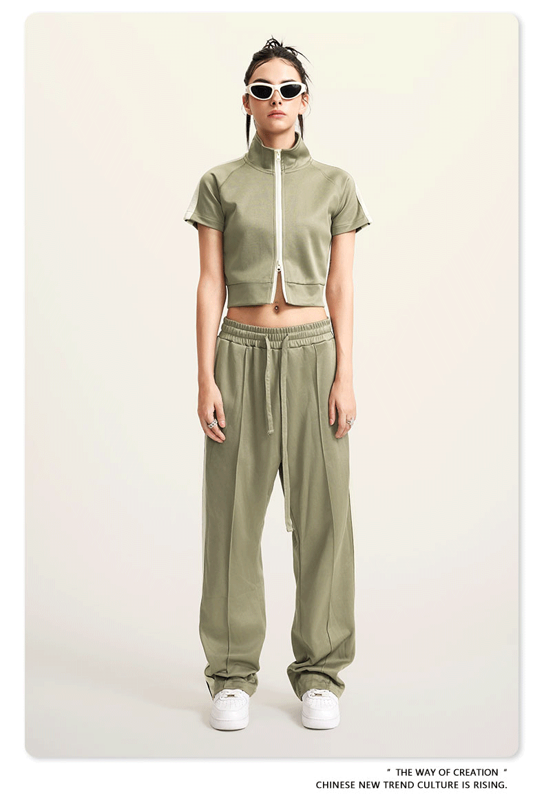 Cardydony Women's Zip-Up Crop Top | Y2K Athletic Style