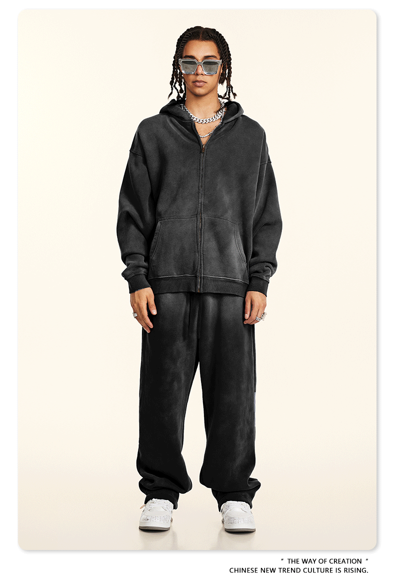Cardydony Women's Arctic Drift Spray-Dyed Zip Hoodie | Premium Fleece Series