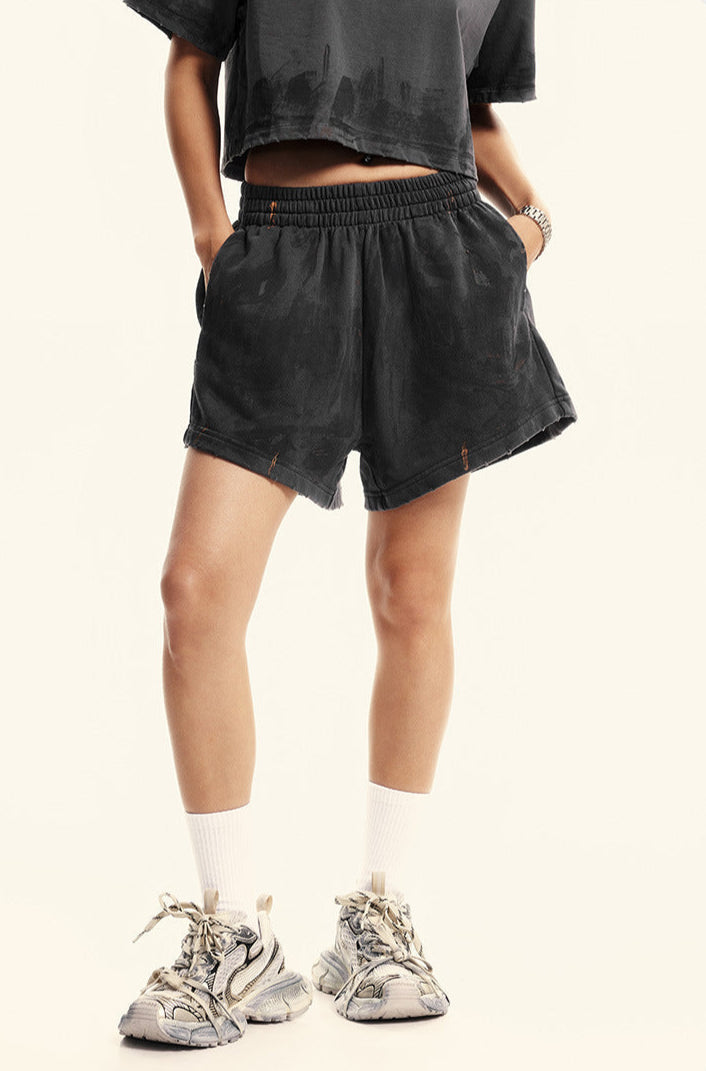 Cardydony Women's Washed Effect Cropped Set