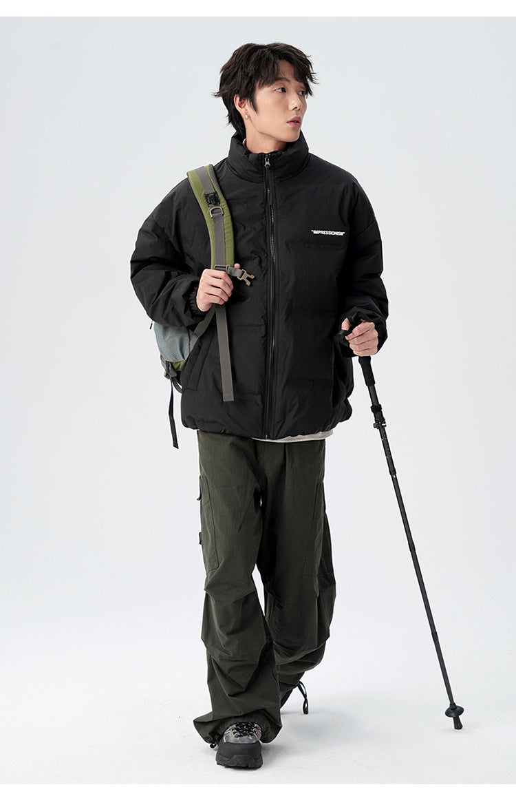 Cardydony "Impressionism" Print Stand Collar Down Jacket