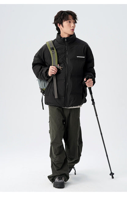 Cardydony "Impressionism" Print Stand Collar Down Jacket