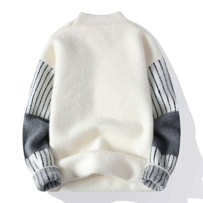 Cardydony Women's Mock Neck Color Block Sweater | Urban Fashion