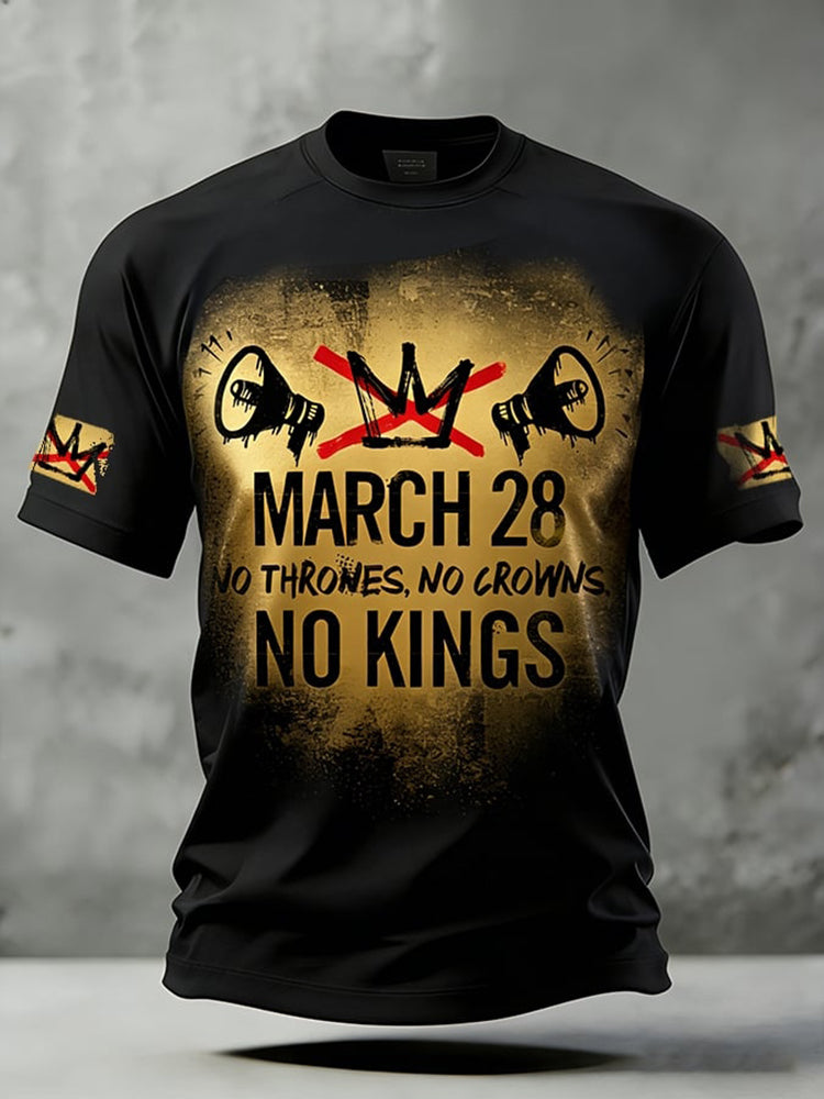 Cardydony Men's Without No King Print Casual T-shirt