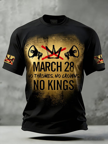 Cardydony Men's Without No King Print Casual T-shirt