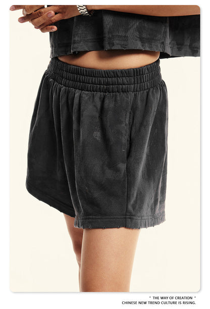 Cardydony Women's Stone Wash Athleisure Shorts | Premium Street Collection