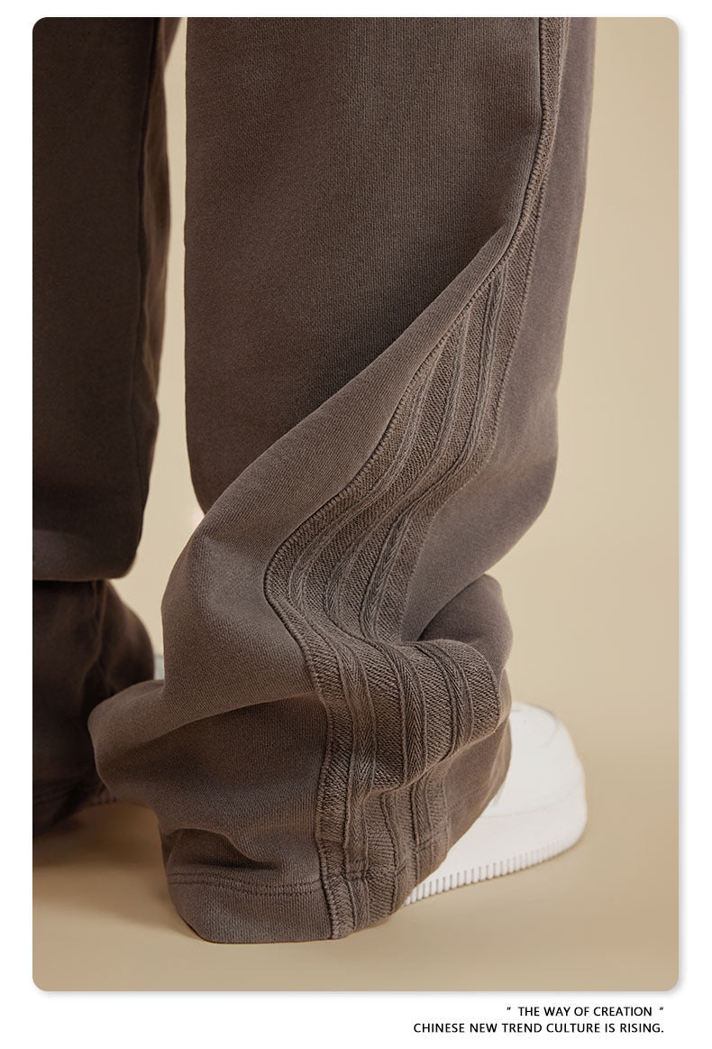 Cardydony Women's Vintage Wash Track Pants | Loose Straight Athletic Pants