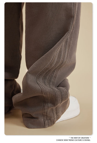 Cardydony Women's Vintage Wash Track Pants | Loose Straight Athletic Pants