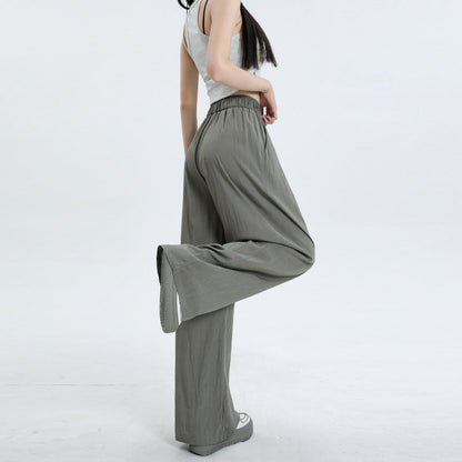 Cardydony Women's High-Waisted Wide-Leg Pants with Elastic Waistband