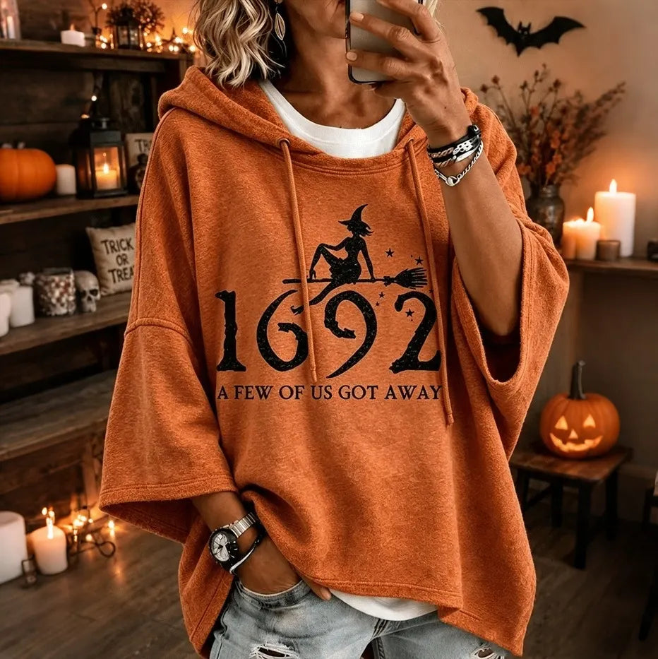 Cardydony Women's Retro Halloween Print Comfortable Warm Sweatshirt