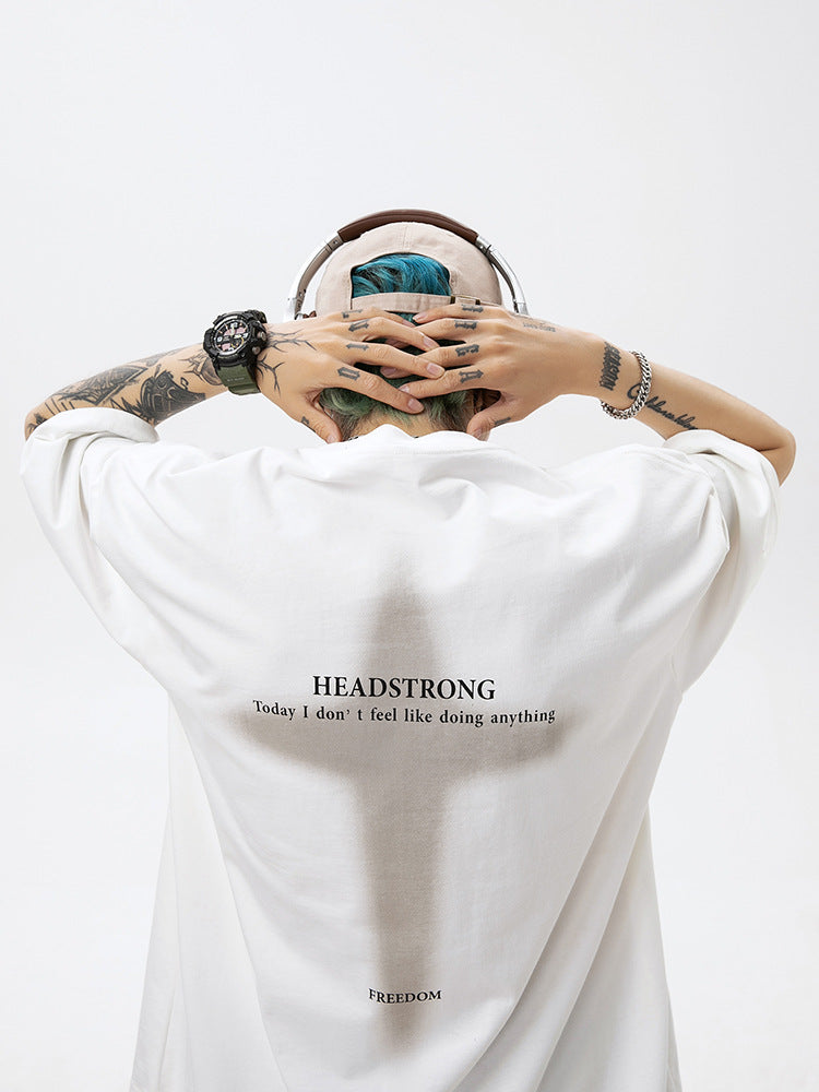 Cardydony Women's 100% Cotton Graphic T-Shirt – Oversized “Headstrong” Streetwear Tee
