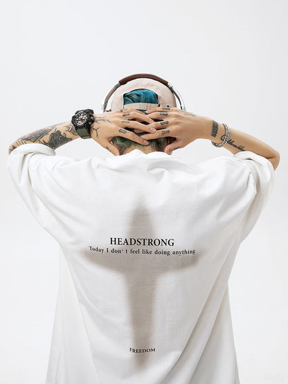 Cardydony Women's 100% Cotton Graphic T-Shirt – Oversized “Headstrong” Streetwear Tee