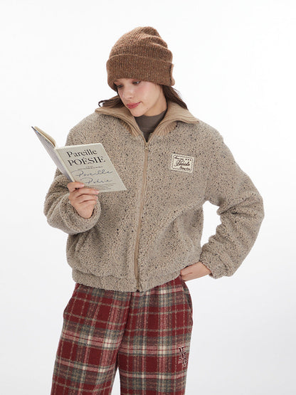 Cardydony Women's Sherpa Fleece Zip-Up Jacket