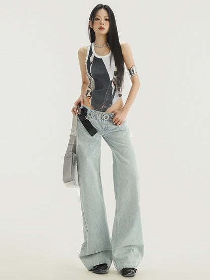 Cardydony Women's Y2K Low Rise Jeans for Women | Light Wash Straight Leg Denim Pants Vintage 2000s