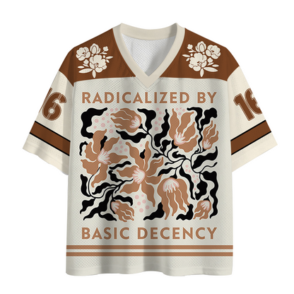 Cardydony Men's Radicalized By Basic Decency Flower Mesh Jersey