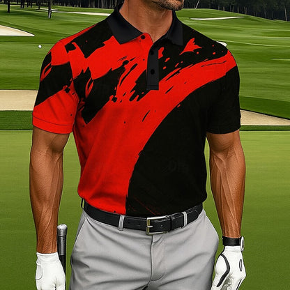 Cardydony Men's Color Block Golf Sports Polo Shirt