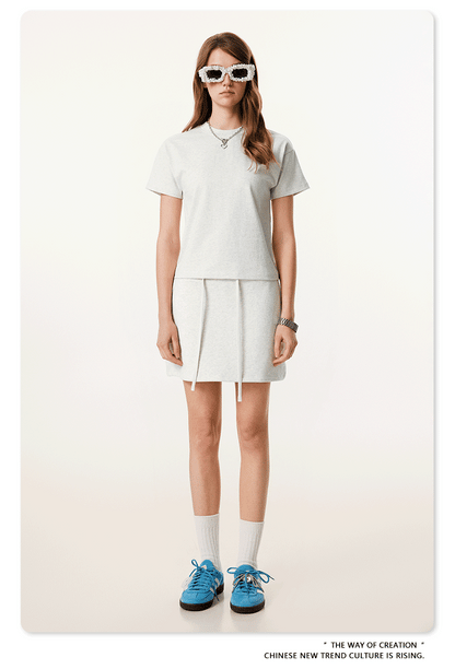 Cardydony Women's Lace Trim Top & Skirt Set | Summer Essential