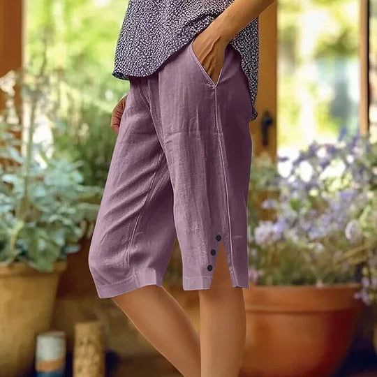 Cardydony Casual Loose Pocket Cotton And Linen Shorts