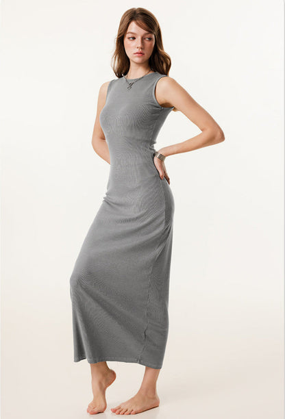 Cardydony Women's Bodycon Maxi Dress | Sleeveless Cotton Blend