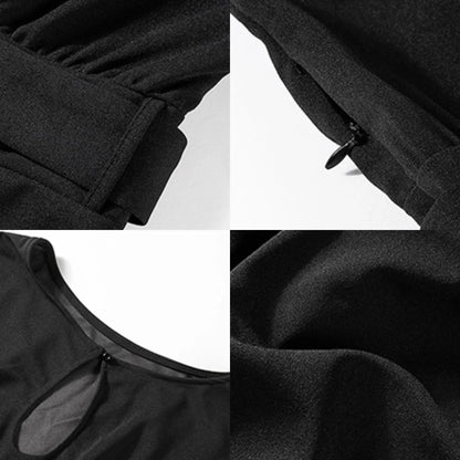 Cardydony Stretch Twill Cropped Wide Leg Pant