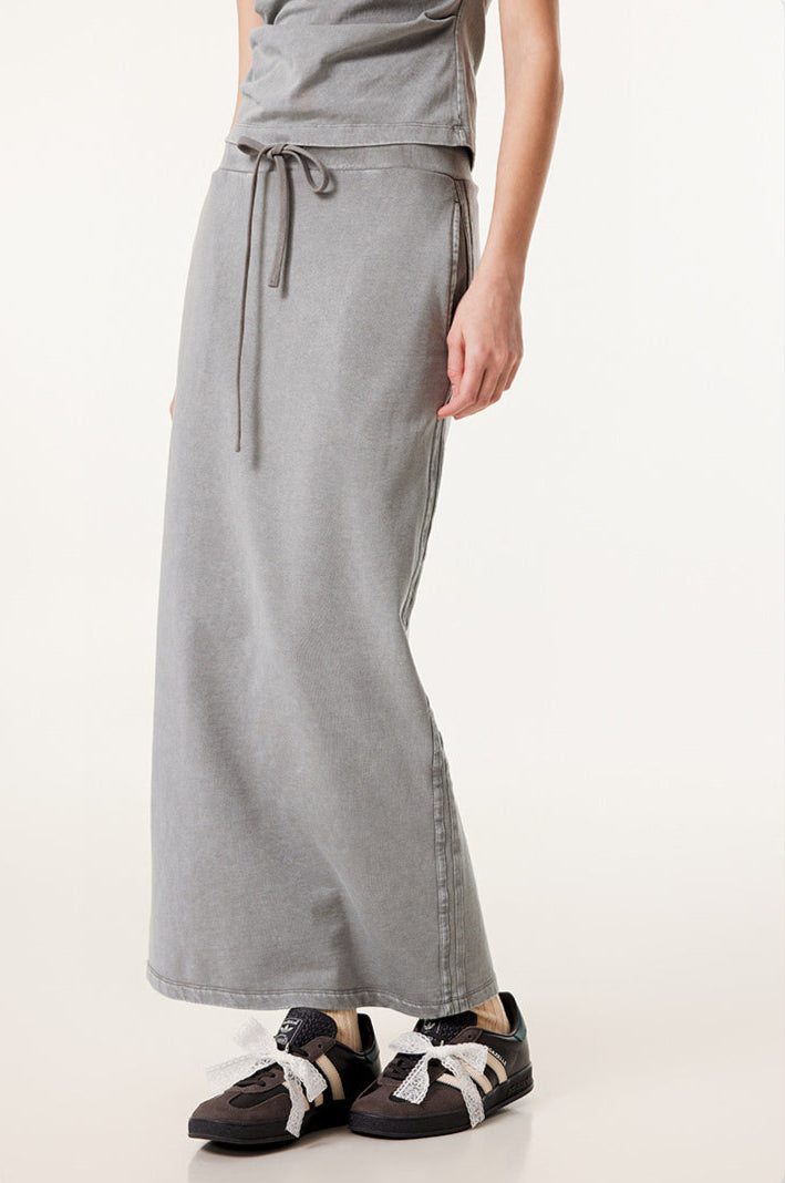 Cardydony Women's Washed Denim Maxi Dress | Vintage Streetwear Style