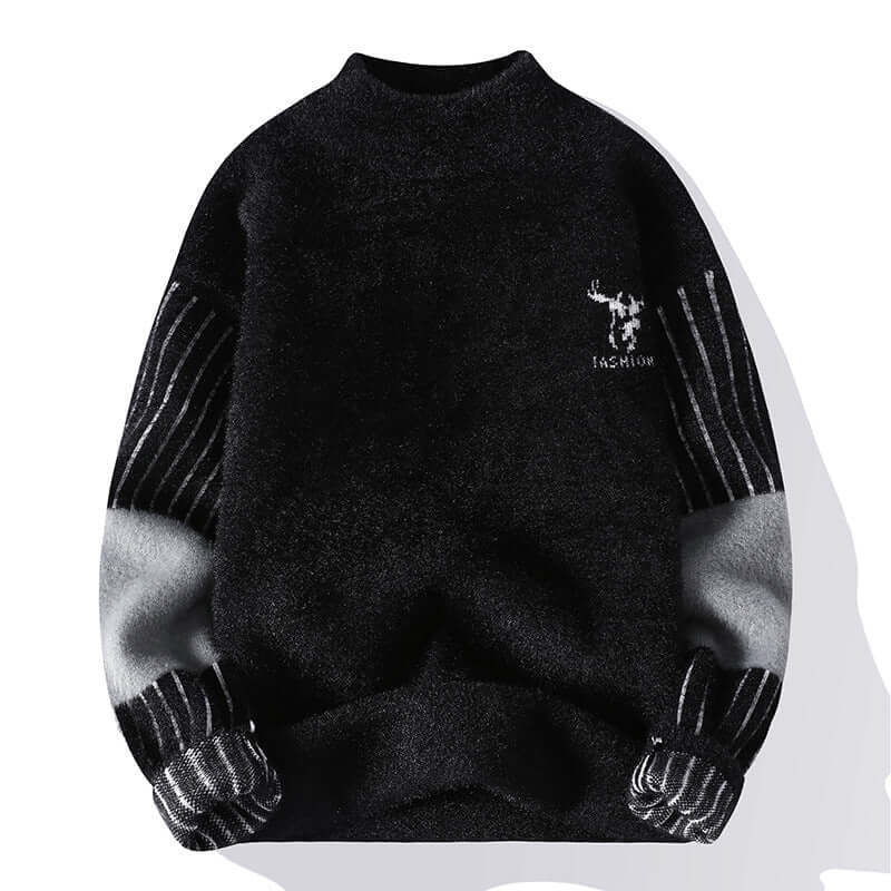 Cardydony Women's Mock Neck Color Block Sweater | Urban Fashion