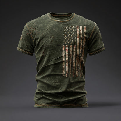 Cardydony Men's American 250th Anniversary Print Casual T-shirt