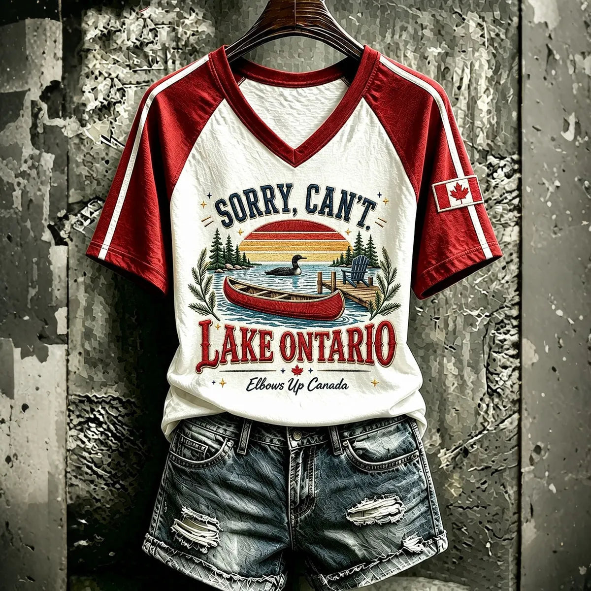 Cardydony Women's Lake Ontario Printed Casual T-shirt