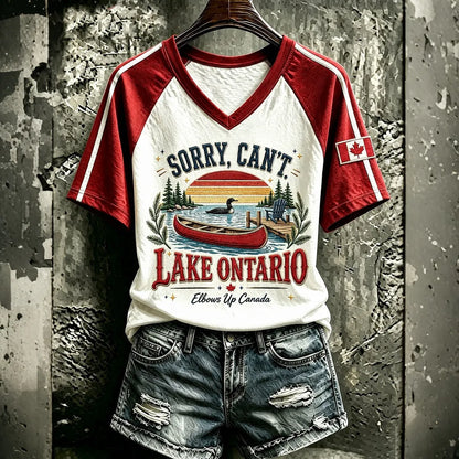 Cardydony Women's Lake Ontario Printed Casual T-shirt