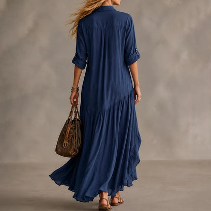Cardydony Vacation  Loose  Long Shirt Dress Maxi Dress