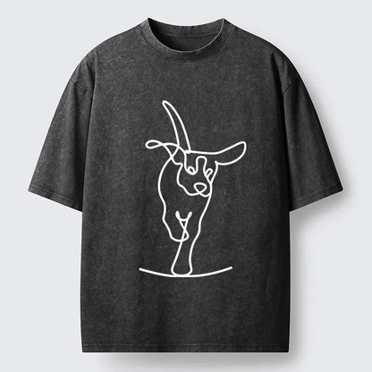 Cardydony Minimalist Dog Washed T-shirt