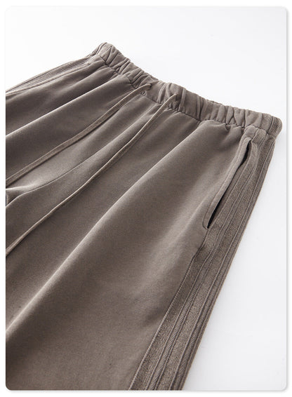 Cardydony Women's Vintage Wash Track Pants | Loose Straight Athletic Pants