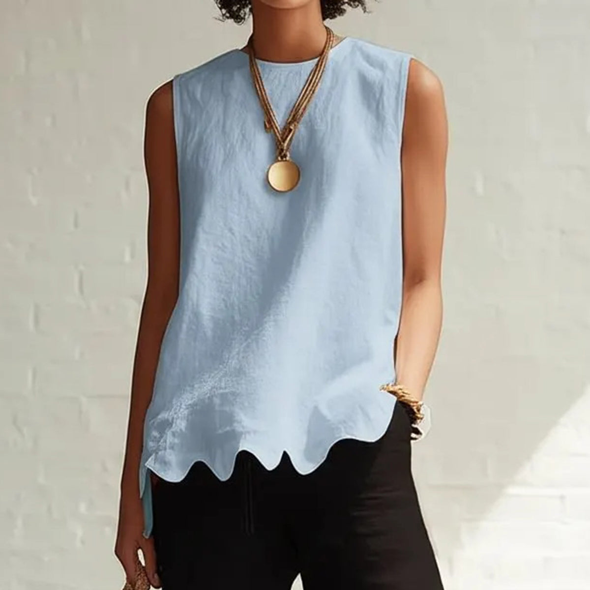 Cardydony Elegant Minimalist Wavy Design Vest
