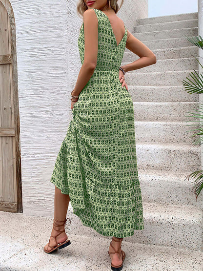 Cardydony Women's Boho Floral Maxi Dress | Sleeveless V-Neck Summer Boho Dresses for Women