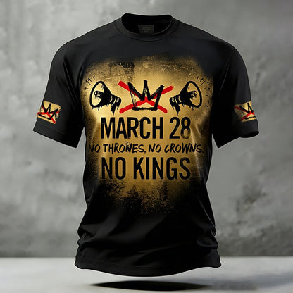 Cardydony Men's Without No King Print Casual T-shirt