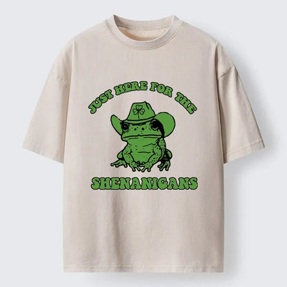 Cardydony Here For The Shenanigans Washed T-shirt