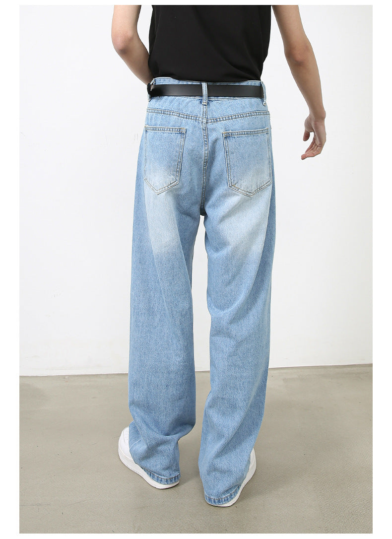 Cardydony Vibrant Vintage Washed Wide-Leg Jeans