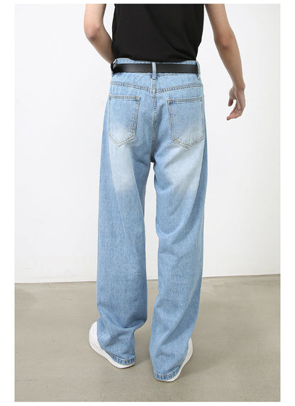 Cardydony Vibrant Vintage Washed Wide-Leg Jeans