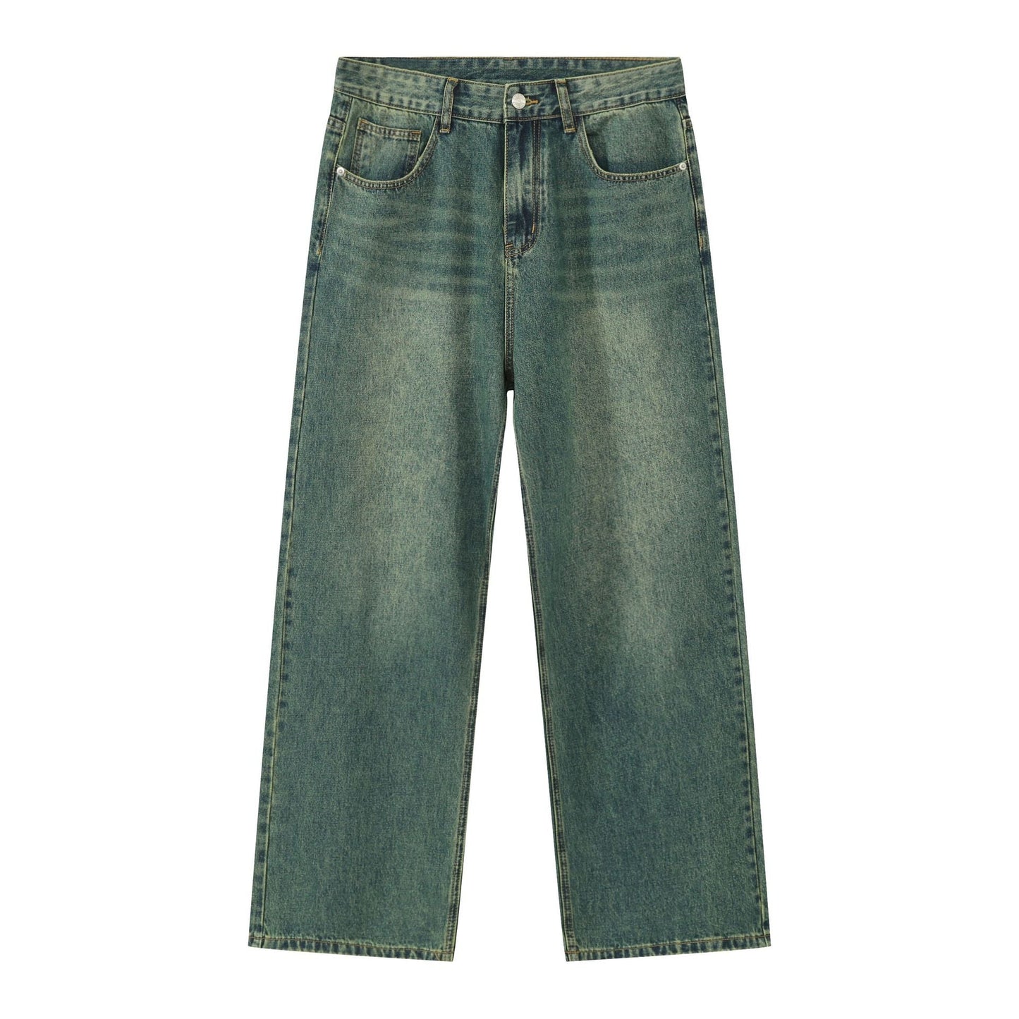 Cardydony Vibrant Vintage Washed Wide-Leg Jeans