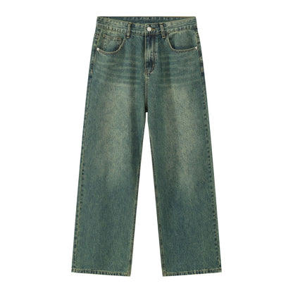 Cardydony Vibrant Vintage Washed Wide-Leg Jeans
