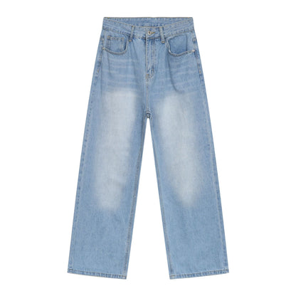 Cardydony Vibrant Vintage Washed Wide-Leg Jeans