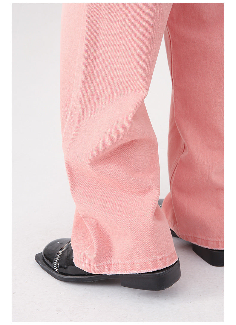 Cardydony Vibrant Vintage Washed Wide-Leg Jeans