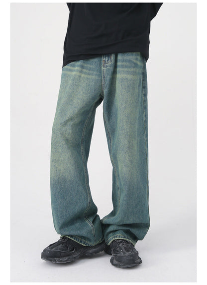 Cardydony Vibrant Vintage Washed Wide-Leg Jeans