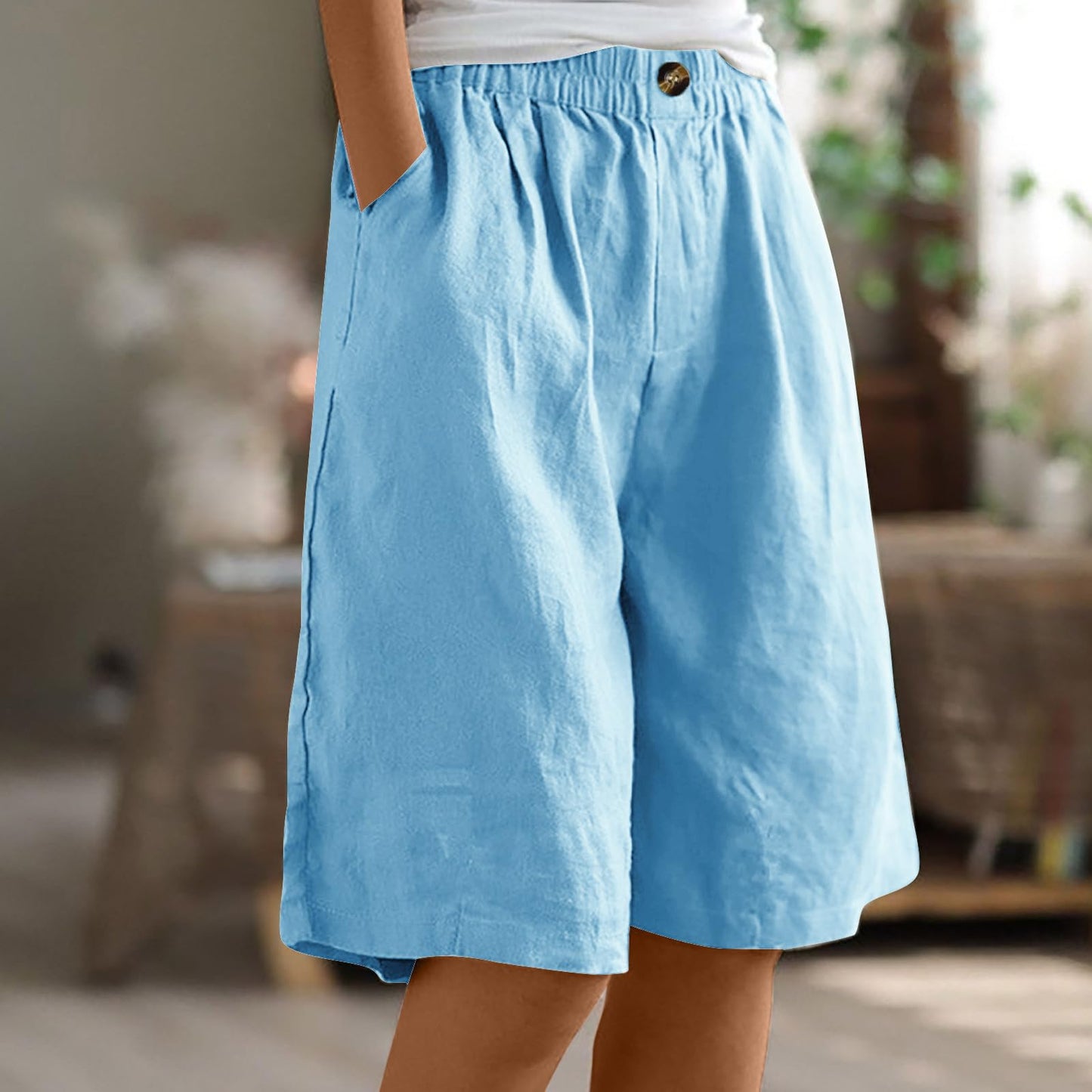 Cardydony Women's Loose High-waist Slim Casual Shorts